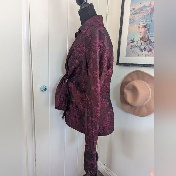 Naracamicie Embroidered Top Shacket MD Whimsigoth Witchy Fairycore Grunge Glam - Picture 6 of 11